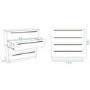 Space White High Gloss Wide Chest of Drawers
