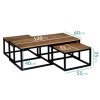 Industrial Coffee Tables in Wood &amp; Black Metal - 3 - Suri