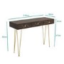 Console Table in Dark Wood & Gold - Tahlia