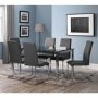 Julian Bowen Dining set Tempo Table With 4 Roma Chairs