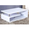 GRADE A2 - QJ-057 - Tiffany White  High Gloss Asymmetrical Coffee Table