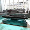 GRADE A2 - Tiffany Black High Gloss Rectangular Coffee Table with LED Lighting