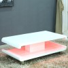 High Gloss White Coffee Table with LED Lighting - Tiffany Range