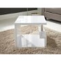 GRADE A1 - Tiffany High Gloss White Square Lamp Table