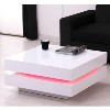 GRADE A2 - Tiffany White High Gloss Cubic LED Coffee Table