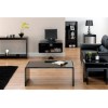 World Furniture Toscana Lamp Table in Black High Gloss