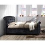 Birlea Toulouse Upholstered Black Super King Size Side Ottoman Bed