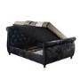 Birlea Toulouse Upholstered Black Super King Size Side Ottoman Bed