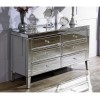 Valencia Mirrored Wide Chest of Drawers with 6 Drawers
