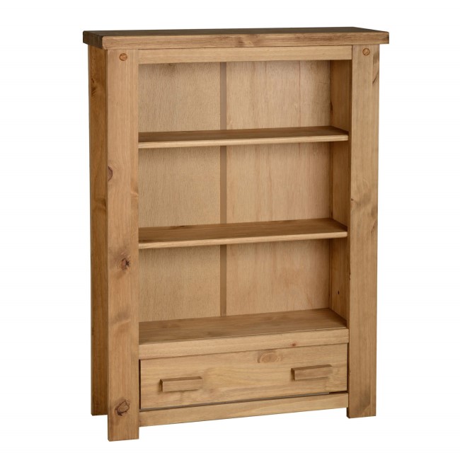 Seconique Tortilla 1 Drawer Bookcase in Distressed Waxed Pine
