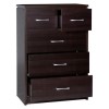 Seconique Charles 3+2 Drawer Chest of Drawers in Walnut Effect