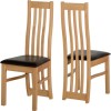 Seconique Ainsley Pair of Chairs in Oak Effect