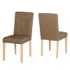 Seconique Aspen Pair of Chairs in Brown Fabric