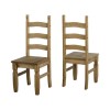 Seconique Corona Extending Dining Set- Waxed Pine Dining Table &amp; 4 Pine Dining Chairs