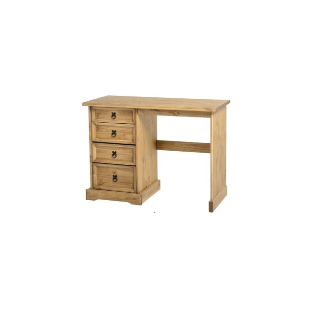 GRADE A1 - Seconique Corona 4 Drawer Dressing Table - Distressed Waxed Pine