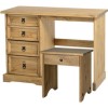 GRADE A1 - Seconique Corona 4 Drawer Dressing Table - Distressed Waxed Pine