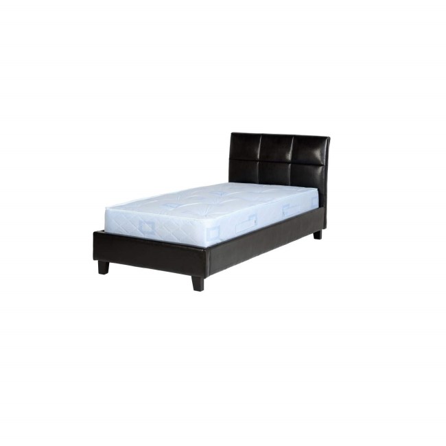 Seconique Monroe 4'6" Bed - Expresso Brown PU