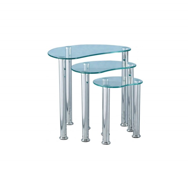 Seconique Cara Glass Nest of 3 Tables