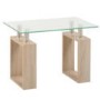 Seconique Milan Lamp Table in Sonoma Oak Effect and Glass