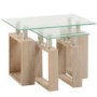 Seconique Milan Nest of Tables in Sonoma Oak Effect and Glass