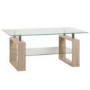Glass Coffee Table with Pale Oak Base - Seconique Milan