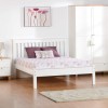GRADE A1 - Seconique Monaco Double White bed Frame with Low Foot End