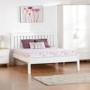 Seconique Monaco Double Bed Frame in White with Low Foot End