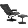 Seconique Kansas Recliner With Footstool in Black