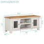 GRADE A3 - Willow Large TV Unit in Cream and Light Oak