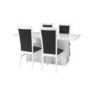 Caxtons Rubix Table Set With 4 Upholstered Back Chairs