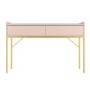 Pink Modern Dressing Table with 2 Drawers - Zion