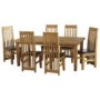 Seconique Tortilla Pine Dining Set + 6 Dining Chairs