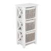 3 Wicker Basket Storage Cabinet with Cotton Linings