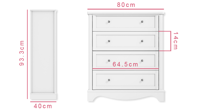 Victoria chest of drawers dimensions