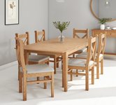 6 Seater Wooden Dining Table and Chairs.