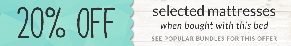 20% off Selected Mattresses with this Kids Bed