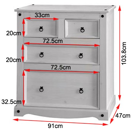 CRW512 Chest with dimensions