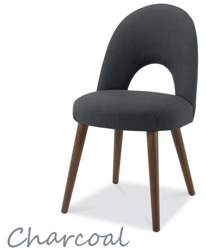charcoal Oslo walnut chair