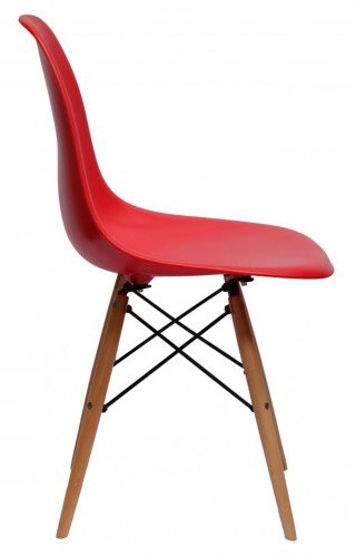 Eiffel chair in Red side view