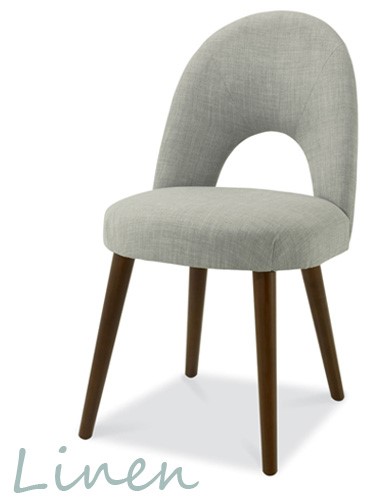 linen Oslo walnut chair