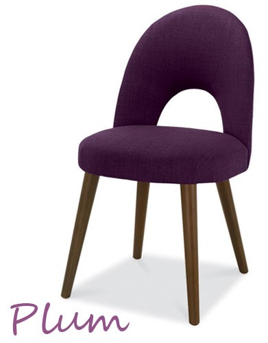 plum Oslo walnut chair