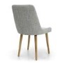 Set of 2 Grey Fabric Dining Chairs - Capri