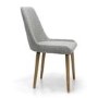 Set of 2 Grey Fabric Dining Chairs - Capri