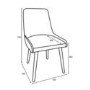 GRADE A1 - Pair of Dining Chairs in Beige Fabric with Wooden Legs - Capri