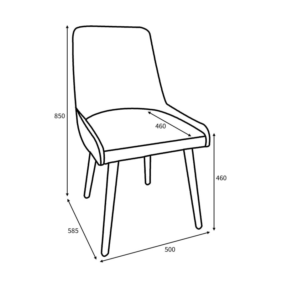 GRADE A1 - Pair of Dining Chairs in Beige Fabric with Wooden Legs - Capri