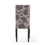 Shankar Randall Pair of Stud Detail Jacquard Grey Dining Chairs with Black Legs