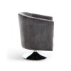 Grey Brushed Velvet Swivel Base Tub Chair