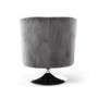 Grey Brushed Velvet Swivel Base Tub Chair