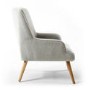 Silver Grey Fabric Armchair - Shankar