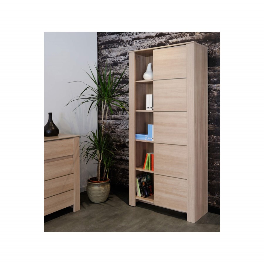 Parisot Nolita 1 Door Bookcase in Bruges Effect